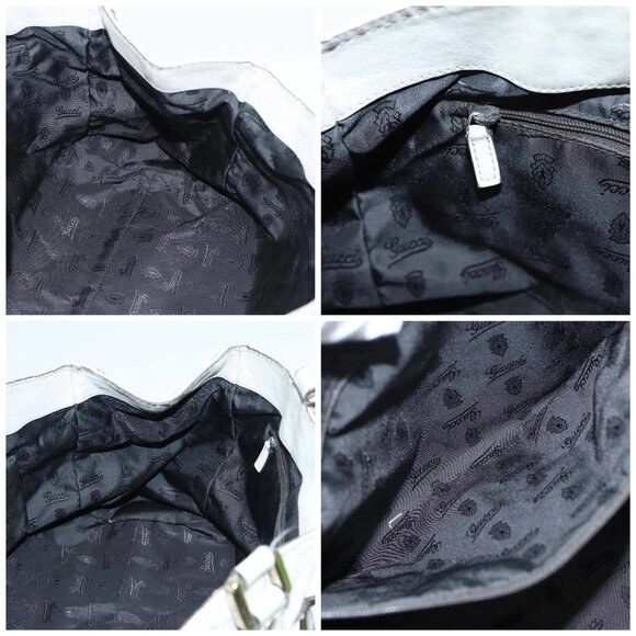 GUCCI GG Canvas Guccissima Hand Bag White Gold - Picture 15 of 16